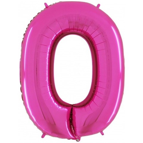 Palloncino A Forma Di Numero 0 Rosa Pink