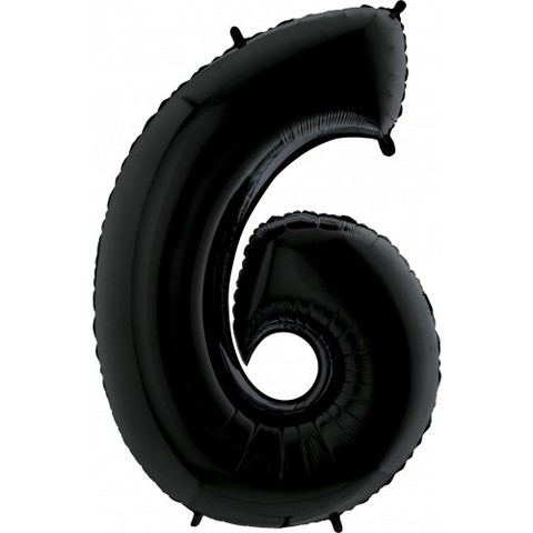 Palloncino A Forma Di Numero 6 Nero