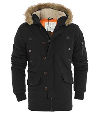 Cappotto invernale pesante con cappuccio uomo parka