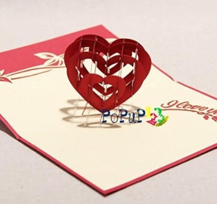 Cartoline 3d Cuore Pop Up Per Compleanno