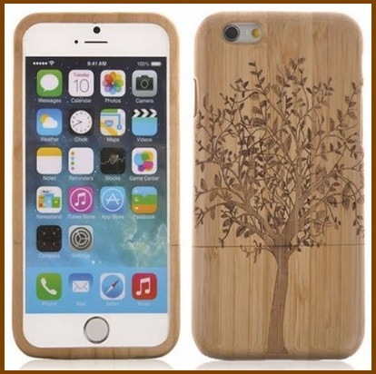 Custodia in bambu fatta a mano per iphone