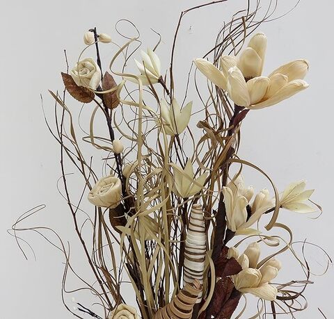 Bouquet di fiori essiccati artificiali per vaso