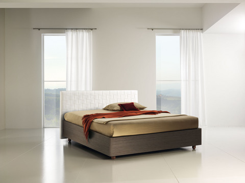 Letto matrimoniale rovere grigio ed ecopelle valentini rieti