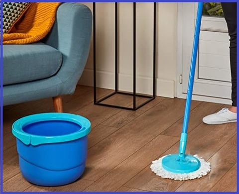 Easygleam Set Mocio Lavapavimenti e Secchio  Mop Pavimenti in Microfi –