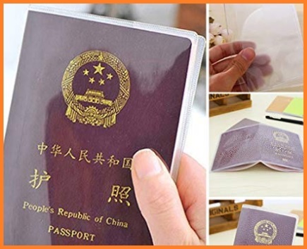 Porta passaporto trasparente