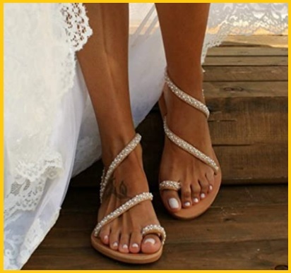 sandali bassi gioiello sposa