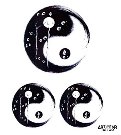 Tattoo Realistico Temporaneo Yin Yang