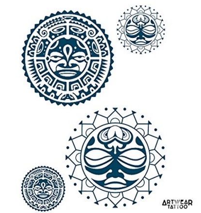 Tatuaggio temporaneo maori 4 pezzi