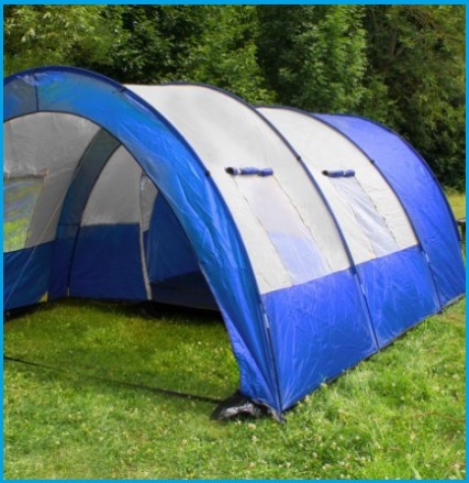 Outsunny Tenda da Campeggio 4-8 Posti con 2 Stanze e Finestre Anti