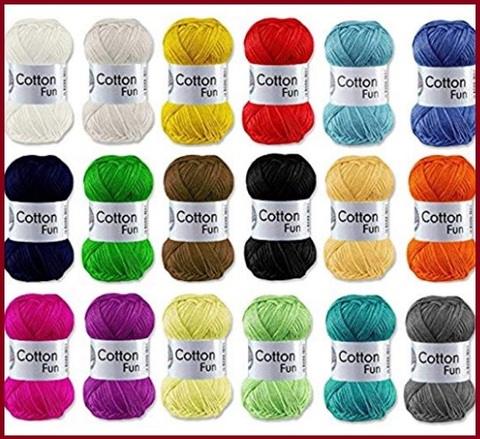 Cotone uncinetto 3 colori misti