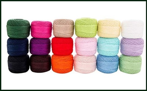 Cotone uncinetto colorato 10 pezzi